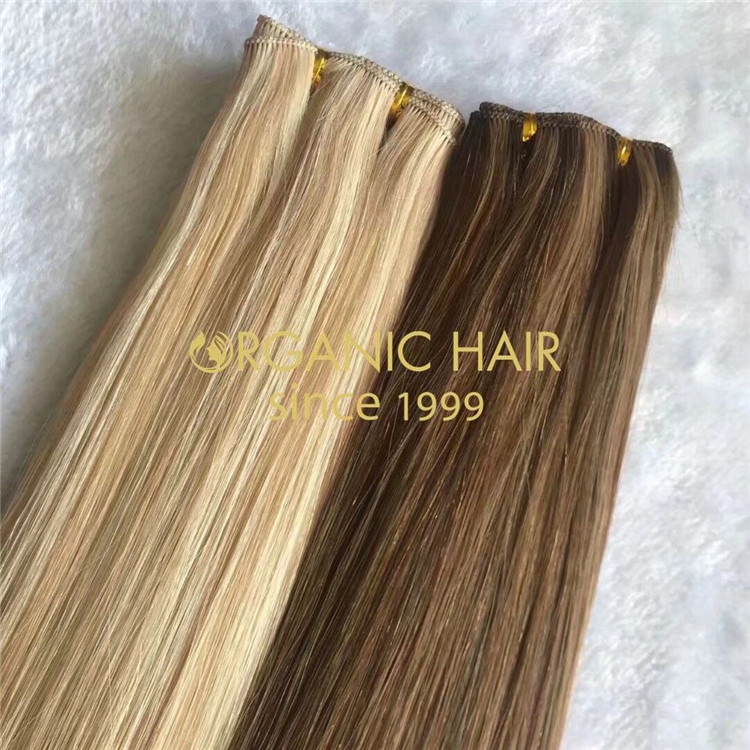 Customized piano highest quality cuticle intact hand tied wefts A169